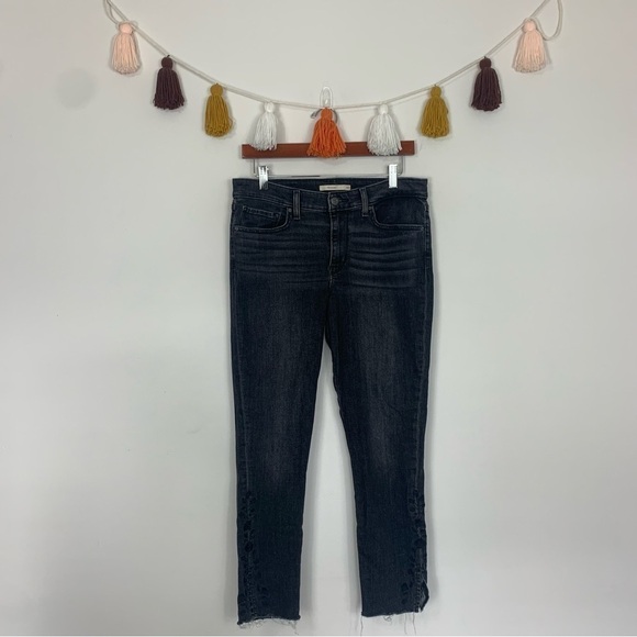 Levi’s 711 Skinny Cropped Washed Black Jeans Size 30 - Picture 1 of 12